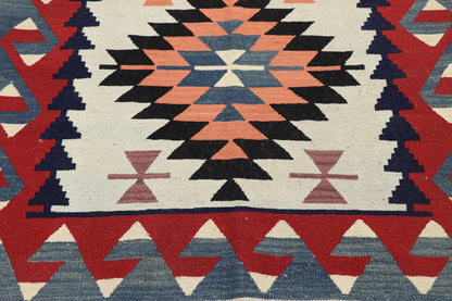 4 x 6 Vintage Persian Shiraz Kilim Rug 77827