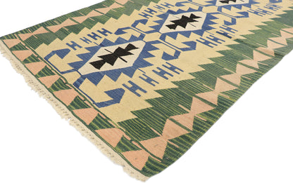 4 x 6 Vintage Persian Shiraz Kilim Rug 77829