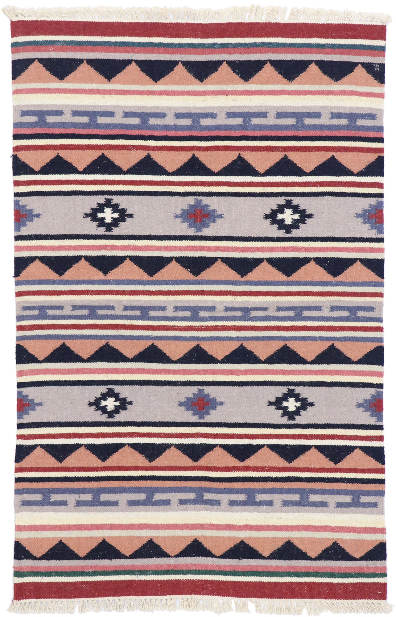 3 x 5 Vintage Persian Shiraz Kilim Rug 77836