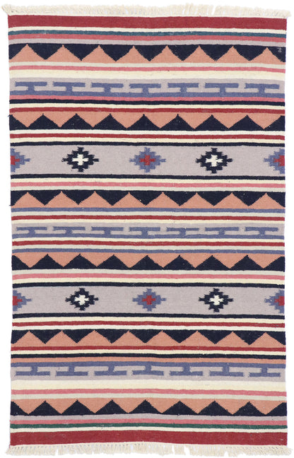 3 x 5 Vintage Persian Shiraz Kilim Rug 77836