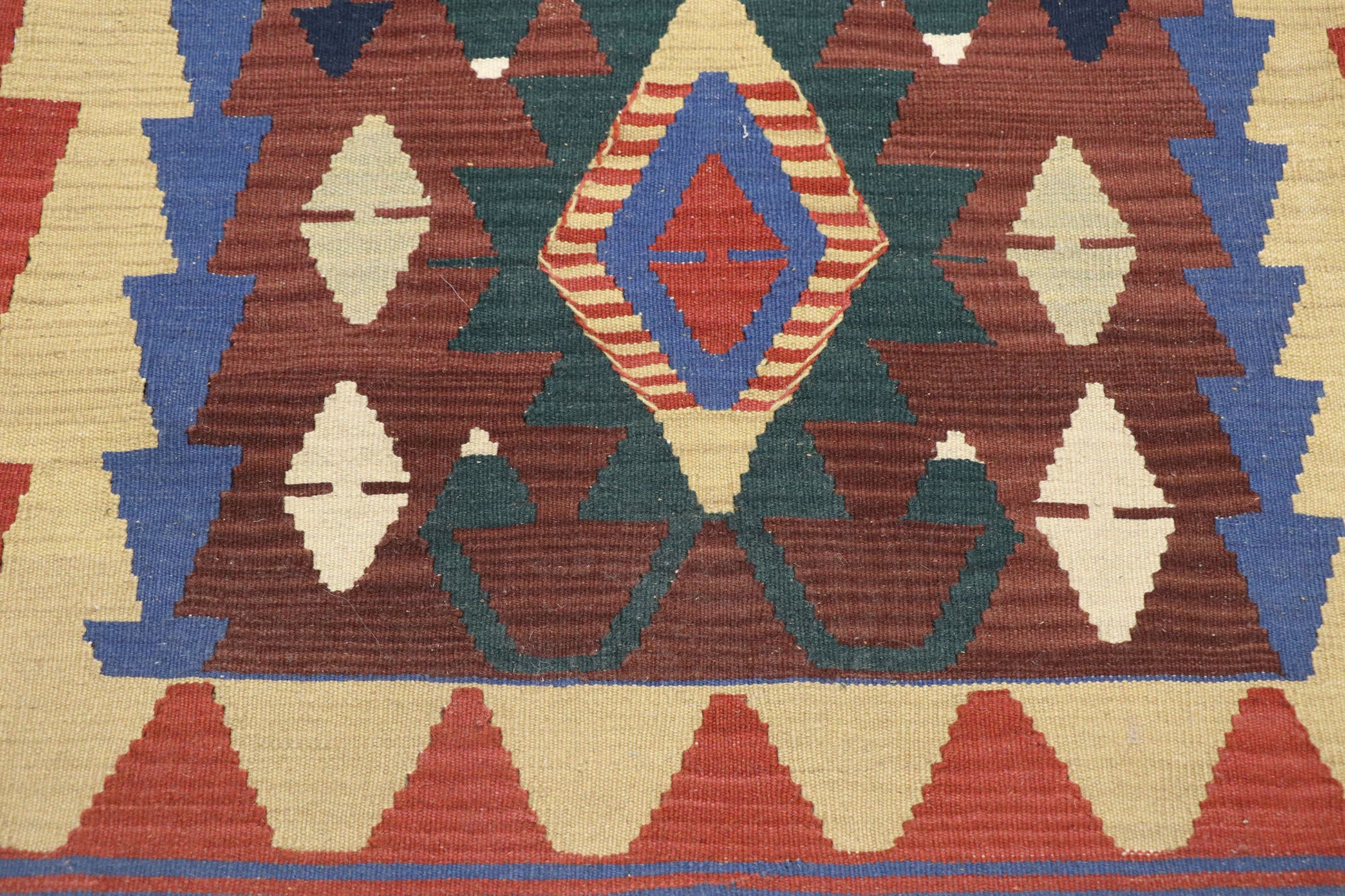 3 x 4 Vintage Persian Shiraz Kilim Rug 77837