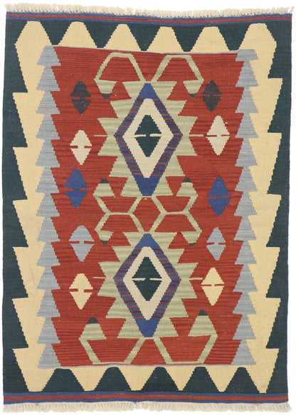 3 x 4 Vintage Persian Shiraz Kilim Rug 77840