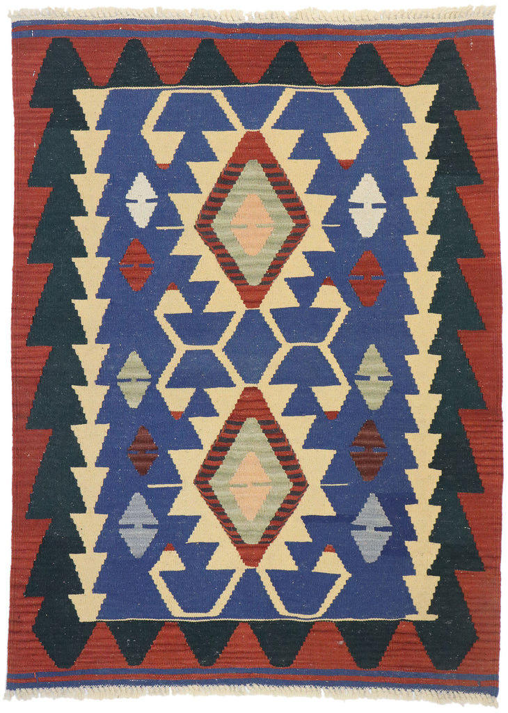 3 x 4 Vintage Persian Shiraz Kilim Rug 77841