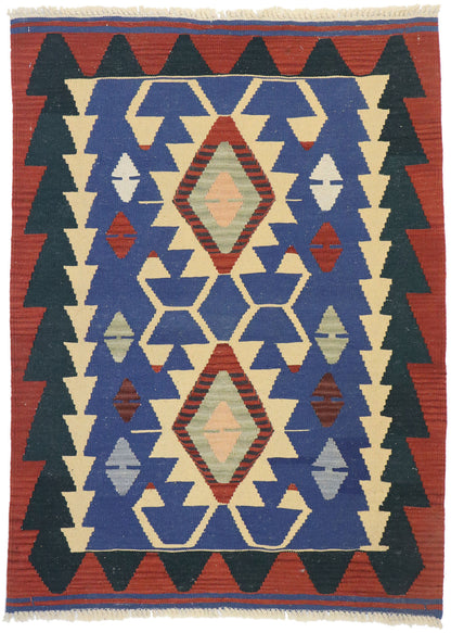 3 x 4 Vintage Persian Shiraz Kilim Rug 77841