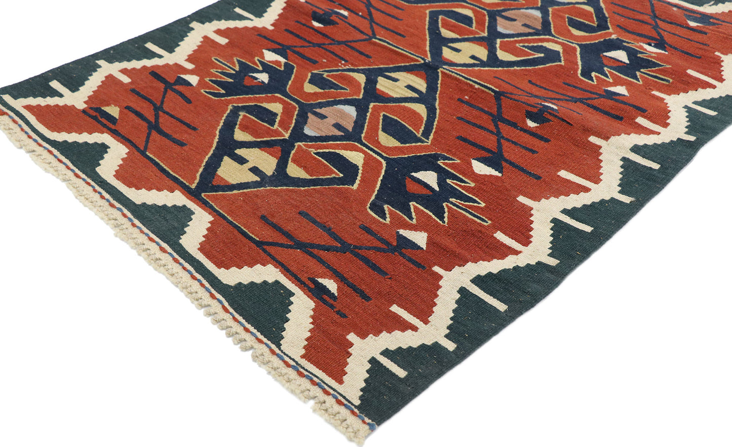 3 x 4 Vintage Persian Shiraz Kilim Rug 77842