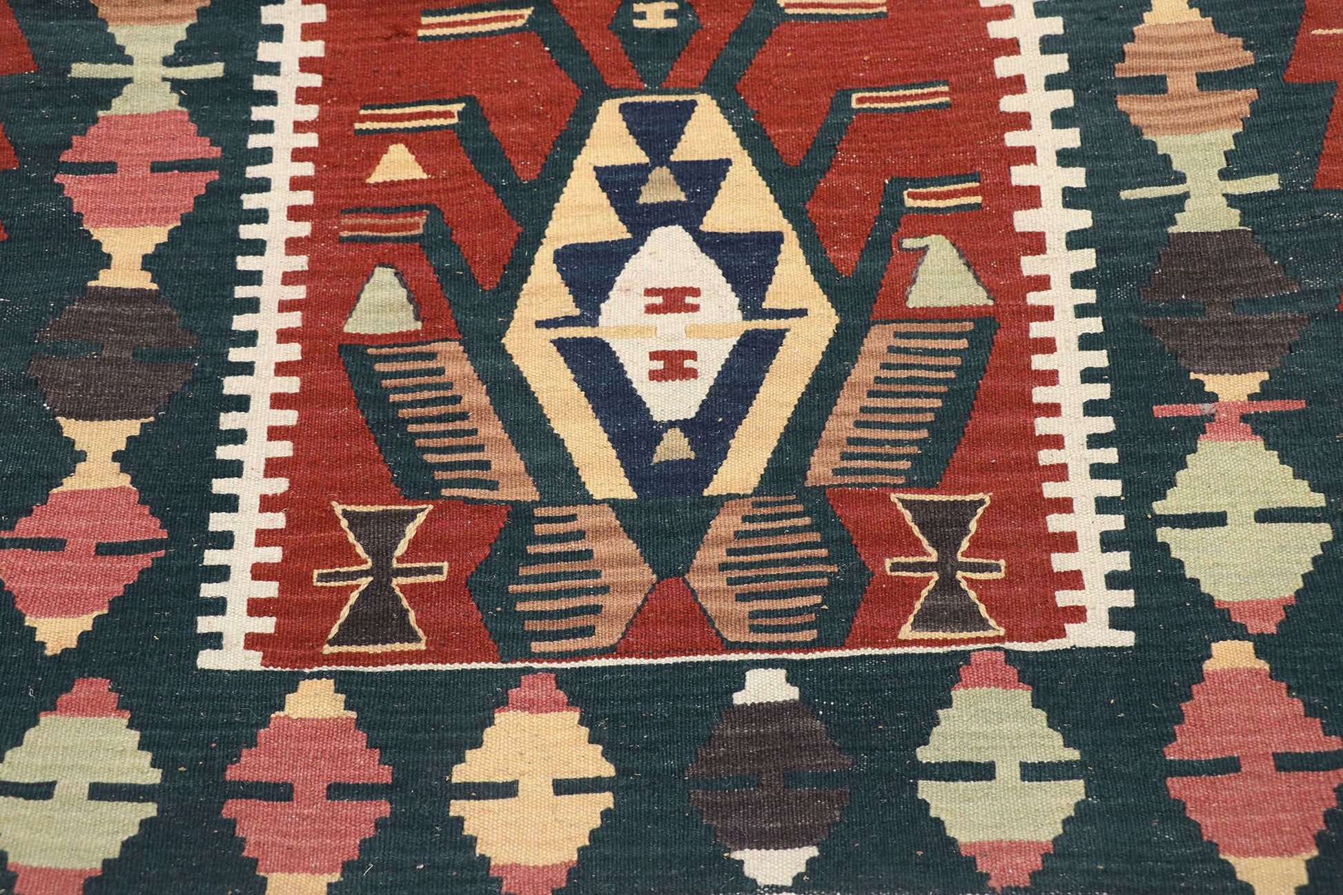 3 x 4 Vintage Persian Shiraz Kilim Rug 77843