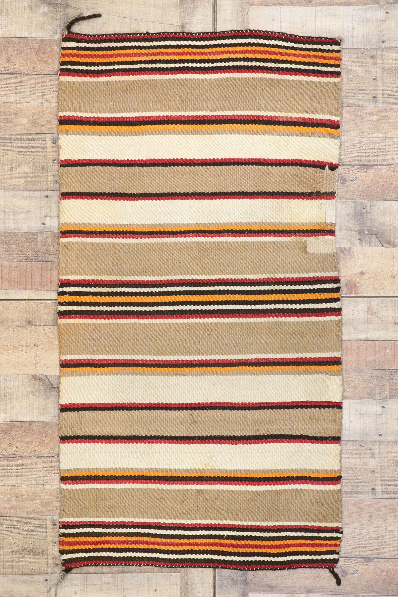 3 x 5 Vintage Navajo Saddle Blanket Rug 77846