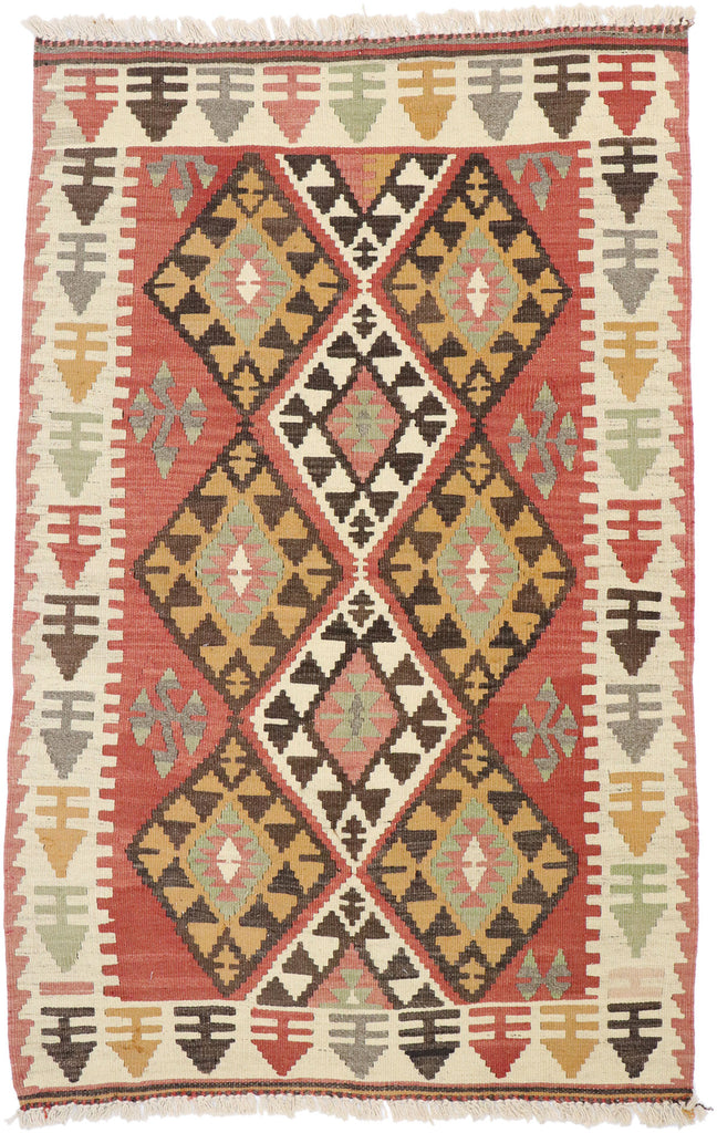 3 x 5 Vintage Persian Shiraz Kilim Rug 77847