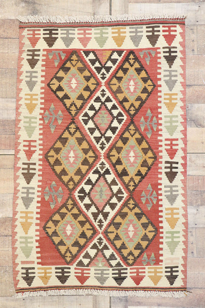 3 x 5 Vintage Persian Shiraz Kilim Rug 77847