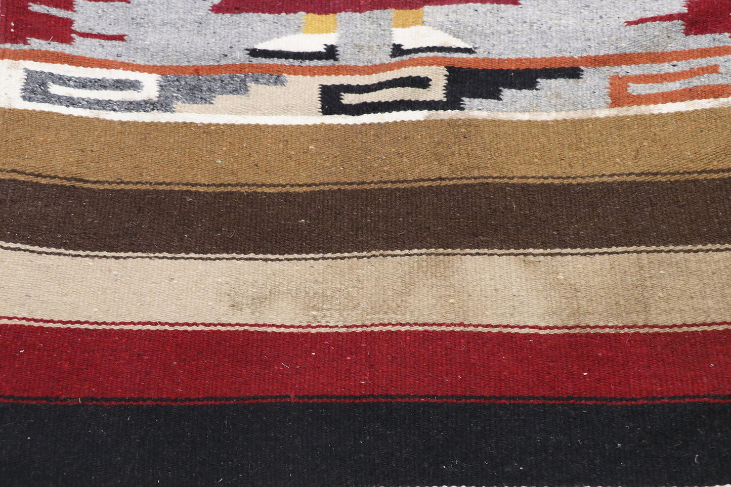 3 x 5 Vintage Mexican Blanket Rug 77849