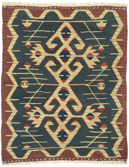 3 x 4 Vintage Persian Shiraz Kilim Rug 77851