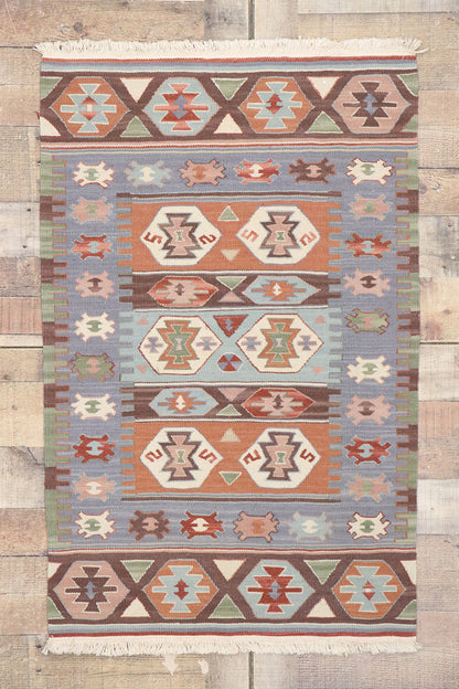 3 x 4 Vintage Persian Shiraz Kilim Rug 77852
