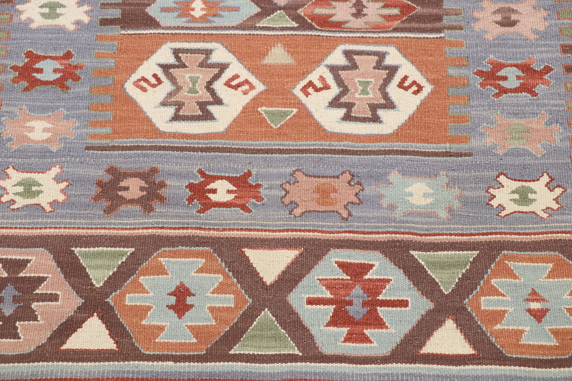 3 x 4 Vintage Persian Shiraz Kilim Rug 77852