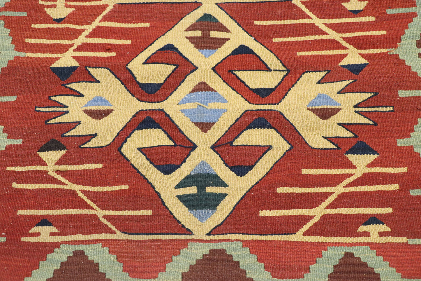 3 x 4 Vintage Persian Shiraz Kilim Rug 77853