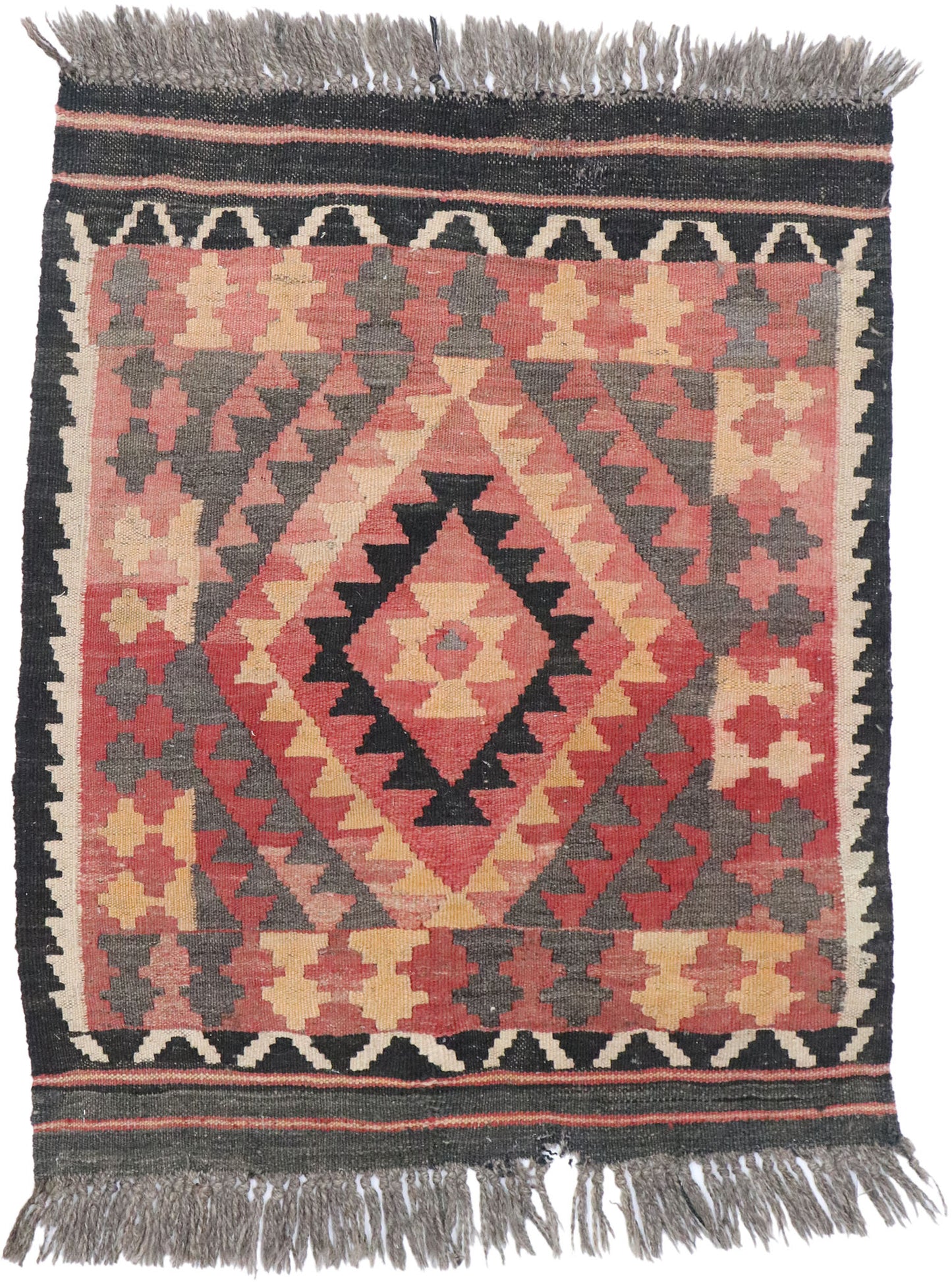 2 x 3 Vintage Persian Shiraz Kilim Rug 77856