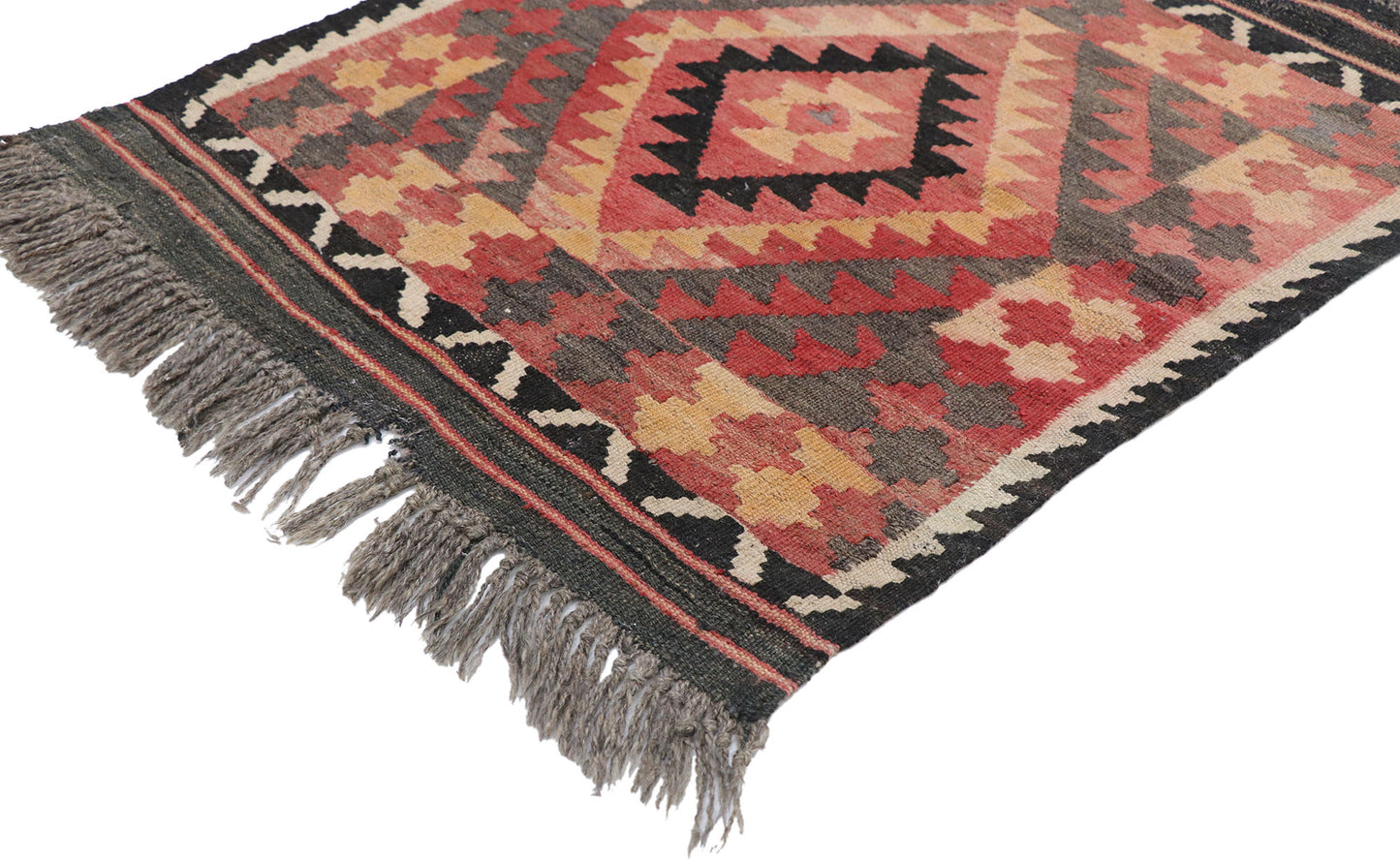 2 x 3 Vintage Persian Shiraz Kilim Rug 77856