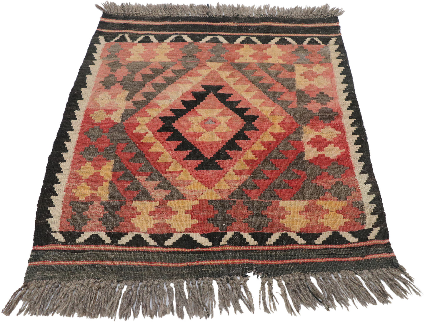 2 x 3 Vintage Persian Shiraz Kilim Rug 77856