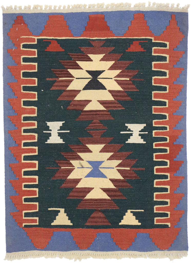 2 x 3 Vintage Persian Shiraz Kilim Rug 77857