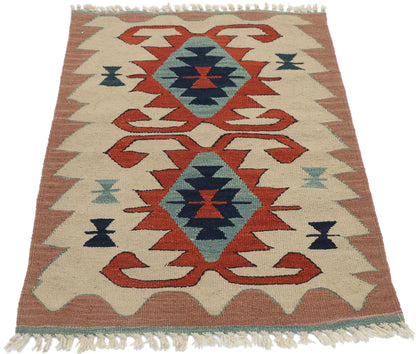 2 x 3 Vintage Persian Shiraz Kilim Rug 77859