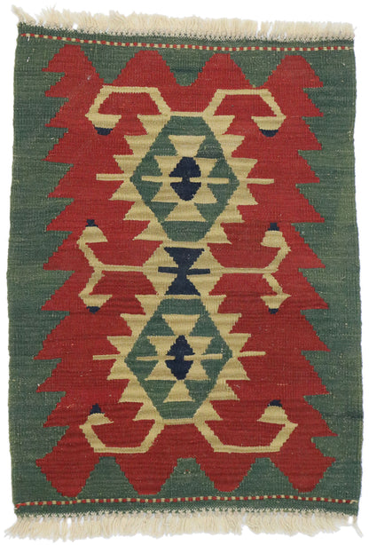 2 x 3 Vintage Persian Shiraz Kilim Rug 77860