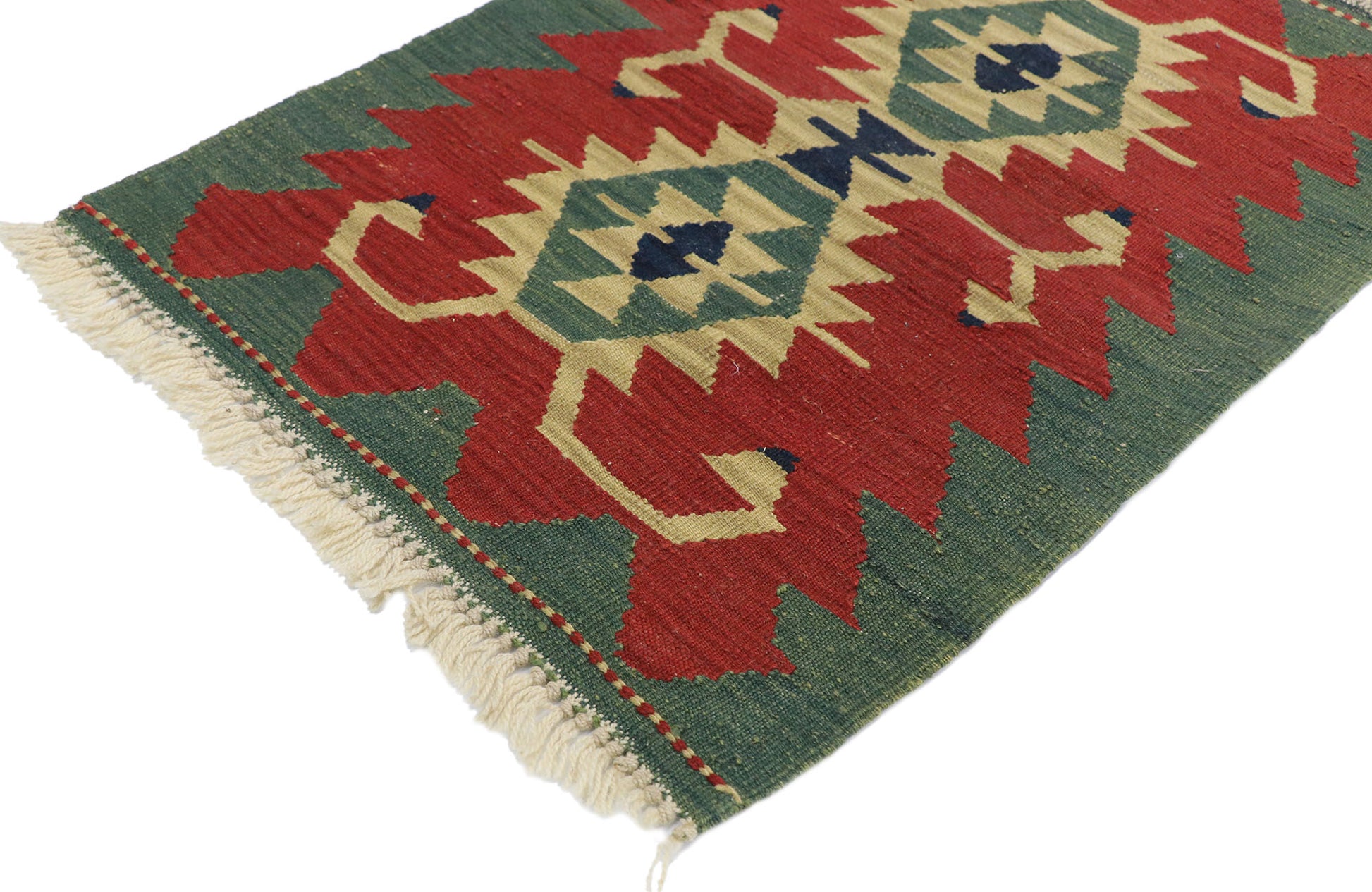 2 x 3 Vintage Persian Shiraz Kilim Rug 77860