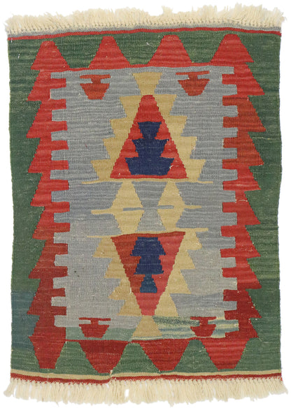 2 x 3 Vintage Persian Shiraz Kilim Rug 77861