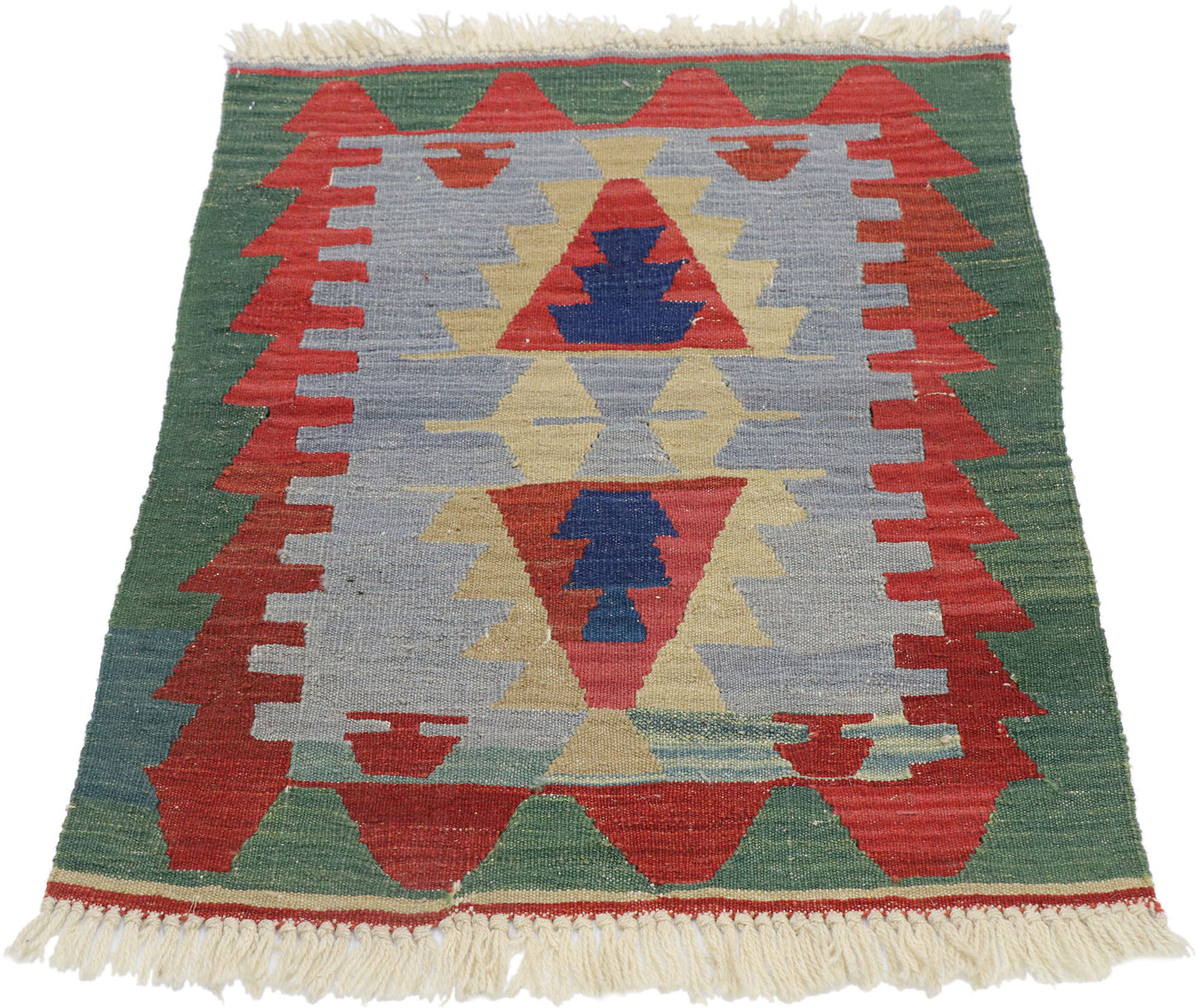 2 x 3 Vintage Persian Shiraz Kilim Rug 77861