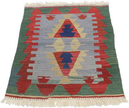 2 x 3 Vintage Persian Shiraz Kilim Rug 77861