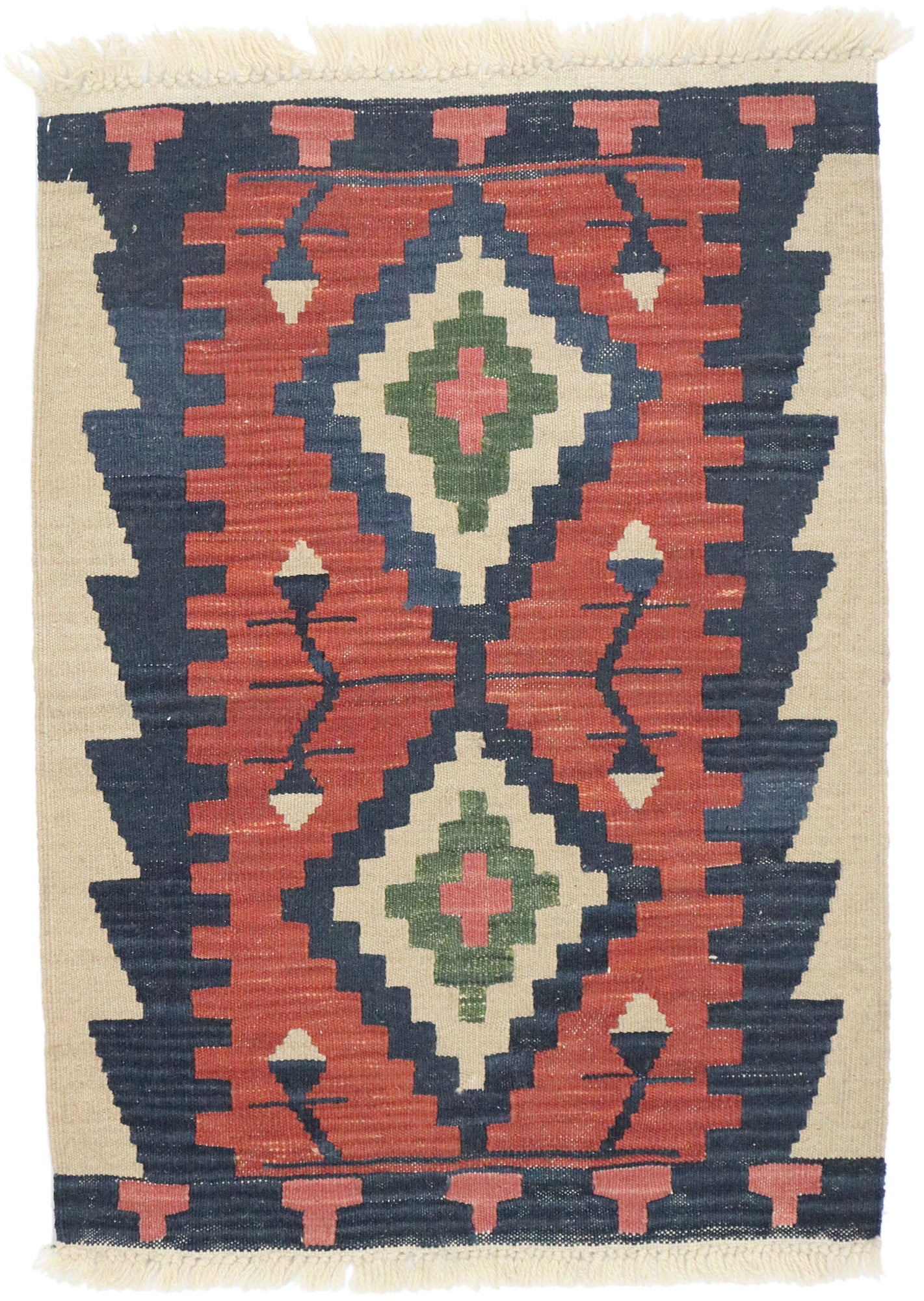 2 x 3 Vintage Persian Shiraz Kilim Rug 77863
