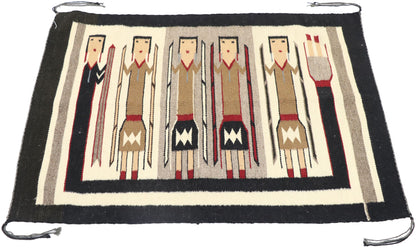 2 x 3 Vintage Yeibichai Navajo Rug 77871