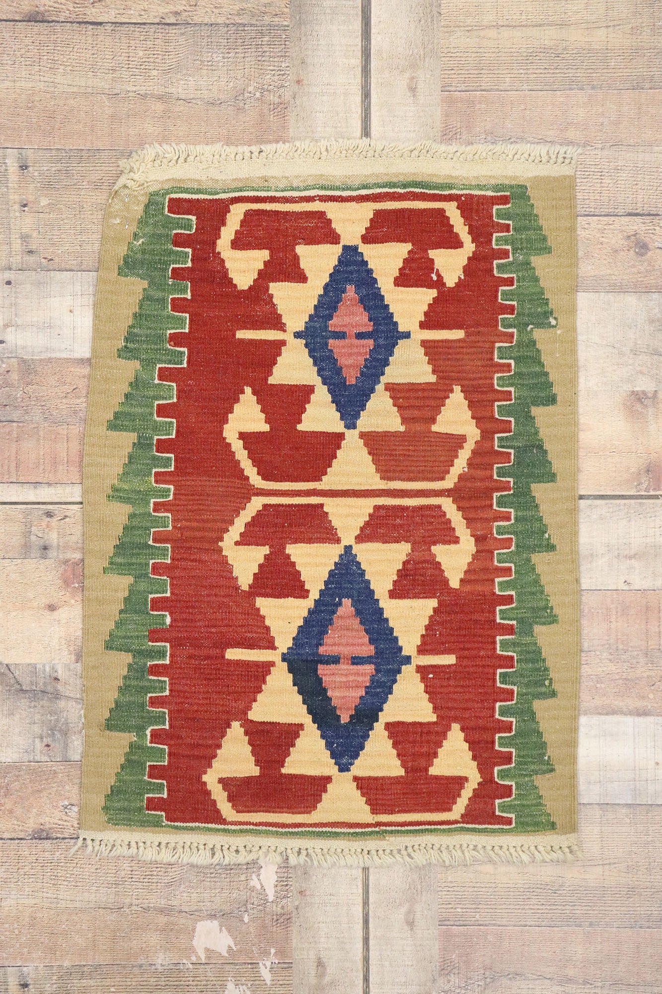 2 x 3 Vintage Persian Shiraz Kilim Rug 77877