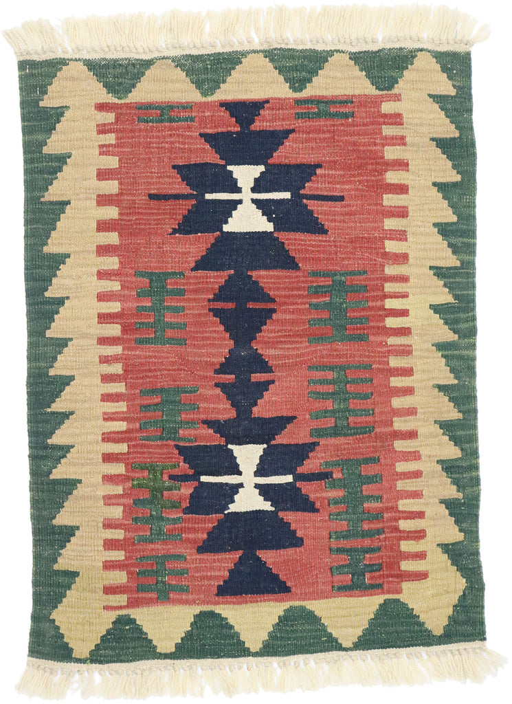 2 x 3 Vintage Persian Shiraz Kilim Rug 77878