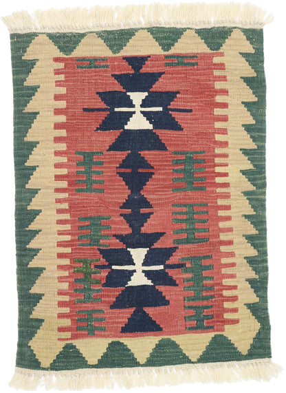 2 x 3 Vintage Persian Shiraz Kilim Rug 77878
