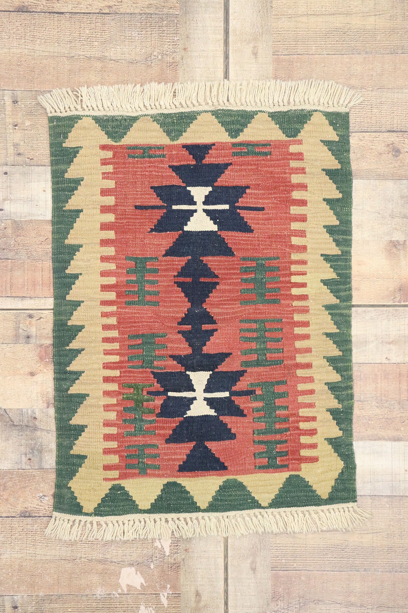 2 x 3 Vintage Persian Shiraz Kilim Rug 77878