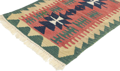 2 x 3 Vintage Persian Shiraz Kilim Rug 77878