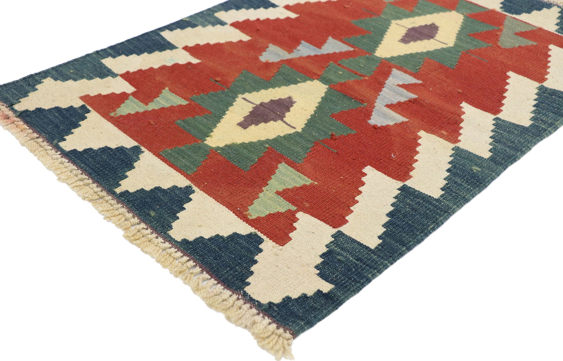 2 x 3 Vintage Persian Shiraz Kilim Rug 77879