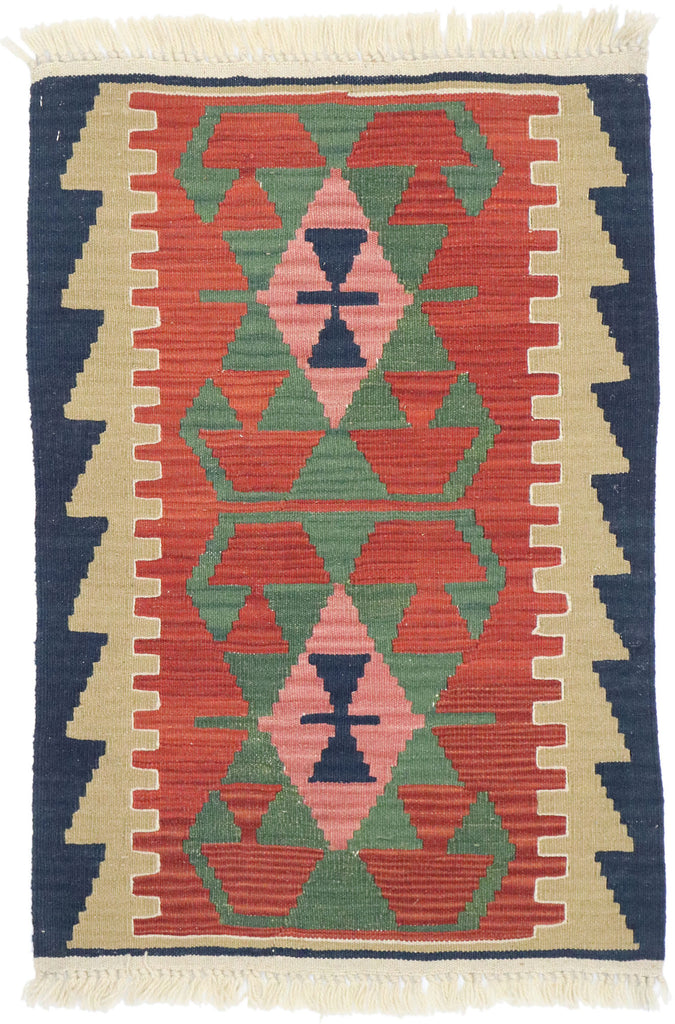 2 x 3 Vintage Persian Shiraz Kilim Rug 77880