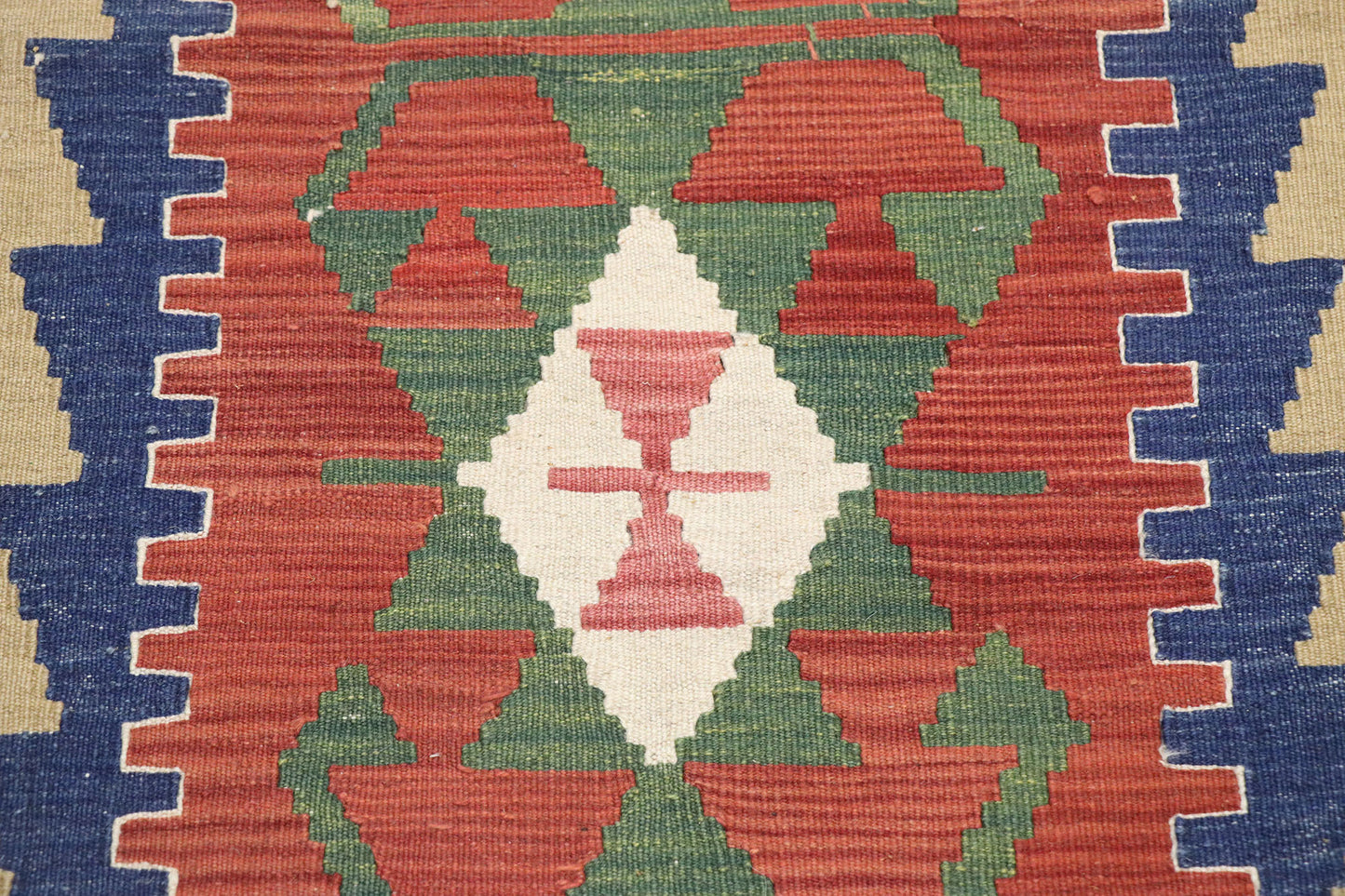 2 x 3 Vintage Persian Shiraz Kilim Rug 77881