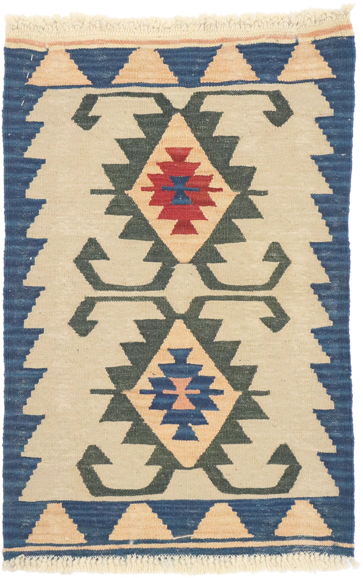 2 x 3 Vintage Persian Shiraz Kilim Rug 77885