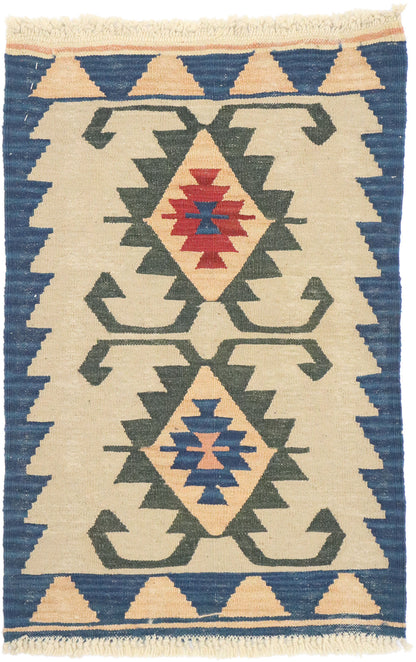 2 x 3 Vintage Persian Shiraz Kilim Rug 77885