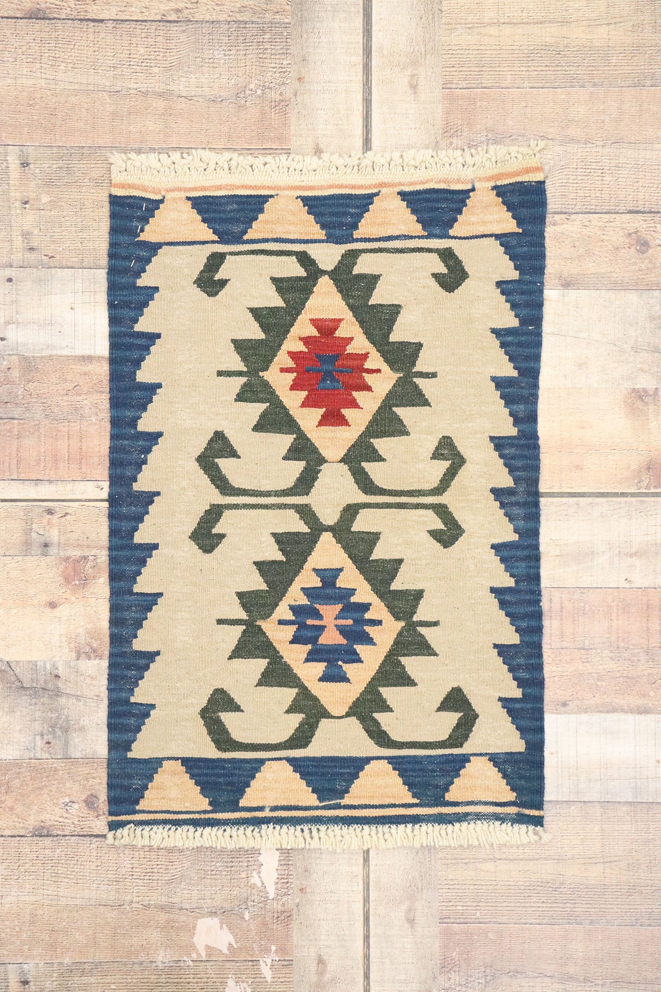 2 x 3 Vintage Persian Shiraz Kilim Rug 77885