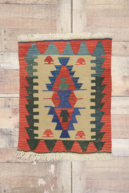 2 x 3 Vintage Persian Shiraz Kilim Rug 77887