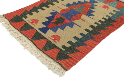 2 x 3 Vintage Persian Shiraz Kilim Rug 77887