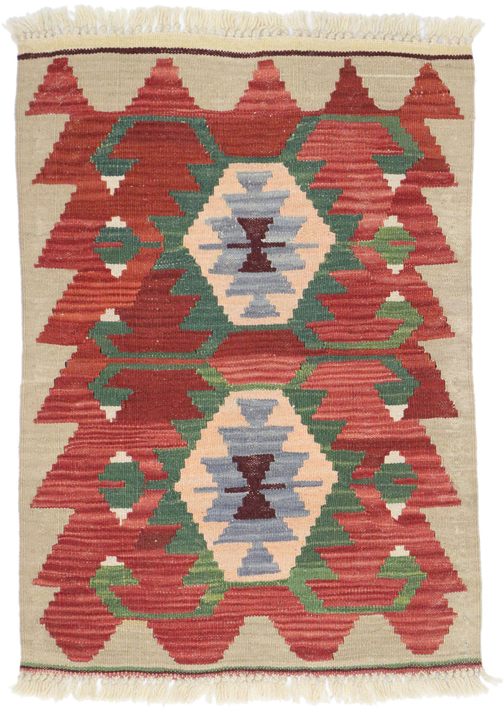 2 x 3 Vintage Persian Shiraz Kilim Rug 77892