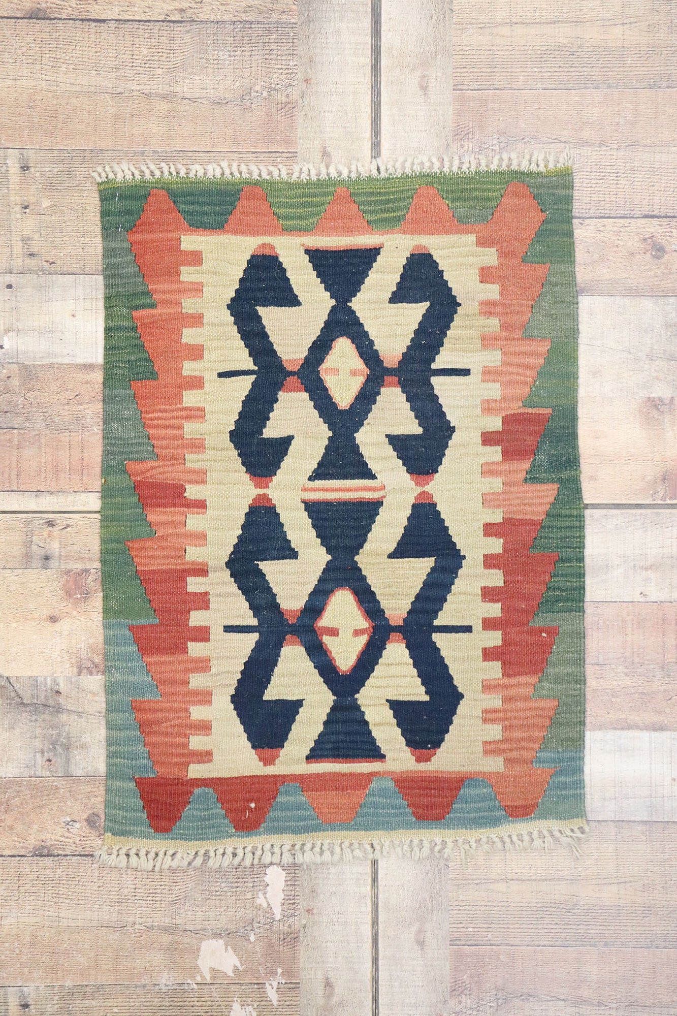 2 x 3 Vintage Persian Shiraz Kilim Rug 77893