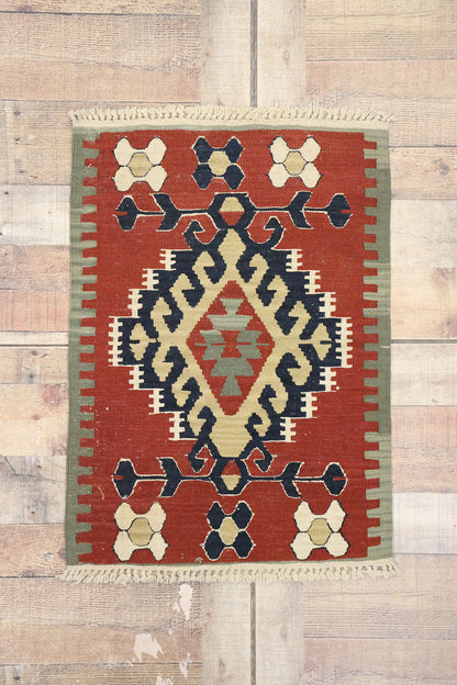 2 x 3 Vintage Persian Shiraz Kilim Rug 77894