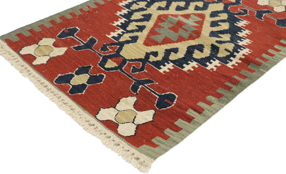 2 x 3 Vintage Persian Shiraz Kilim Rug 77894