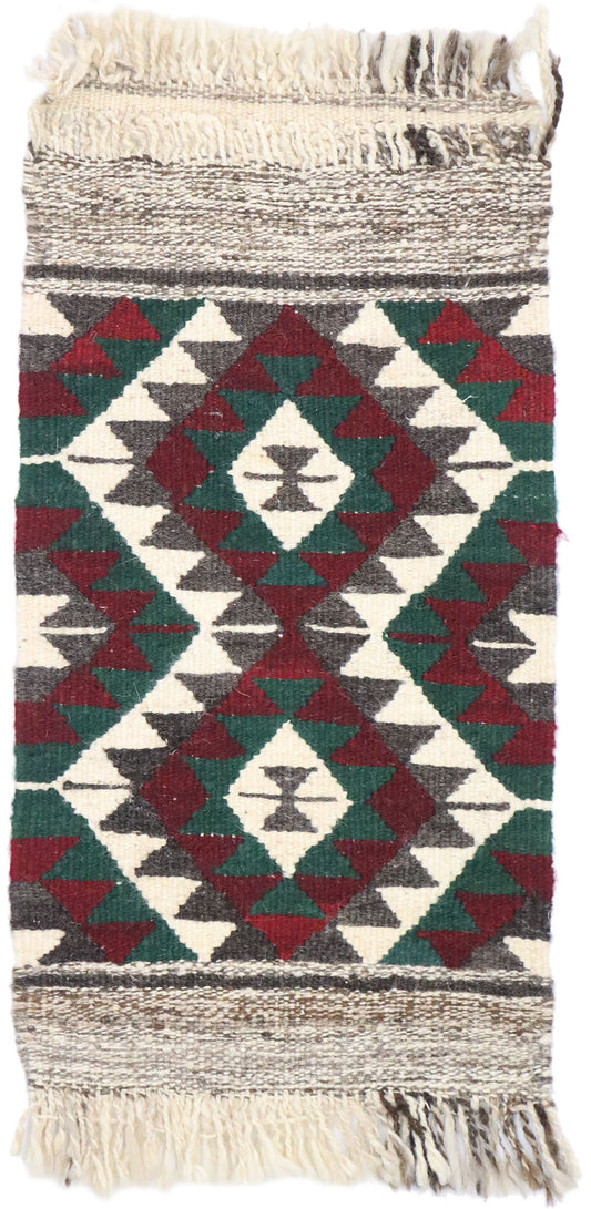 2 x 3 Vintage Persian Shiraz Kilim Rug 77896