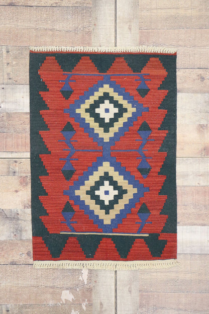 2 x 3 Vintage Persian Shiraz Kilim Rug 77898