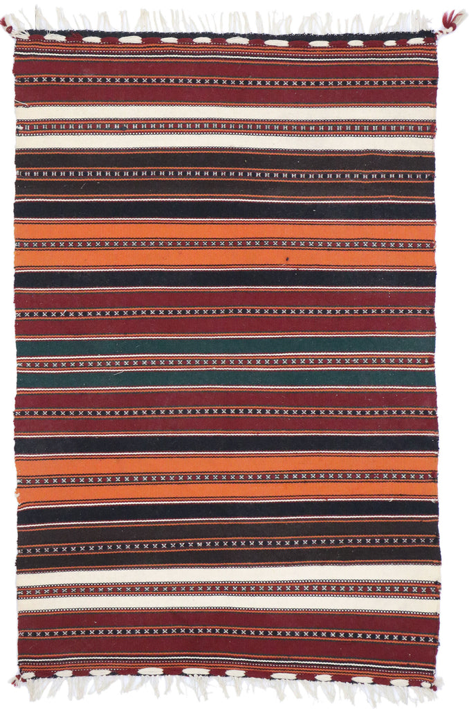 2 x 3 Vintage Persian Shiraz Kilim Rug 77900